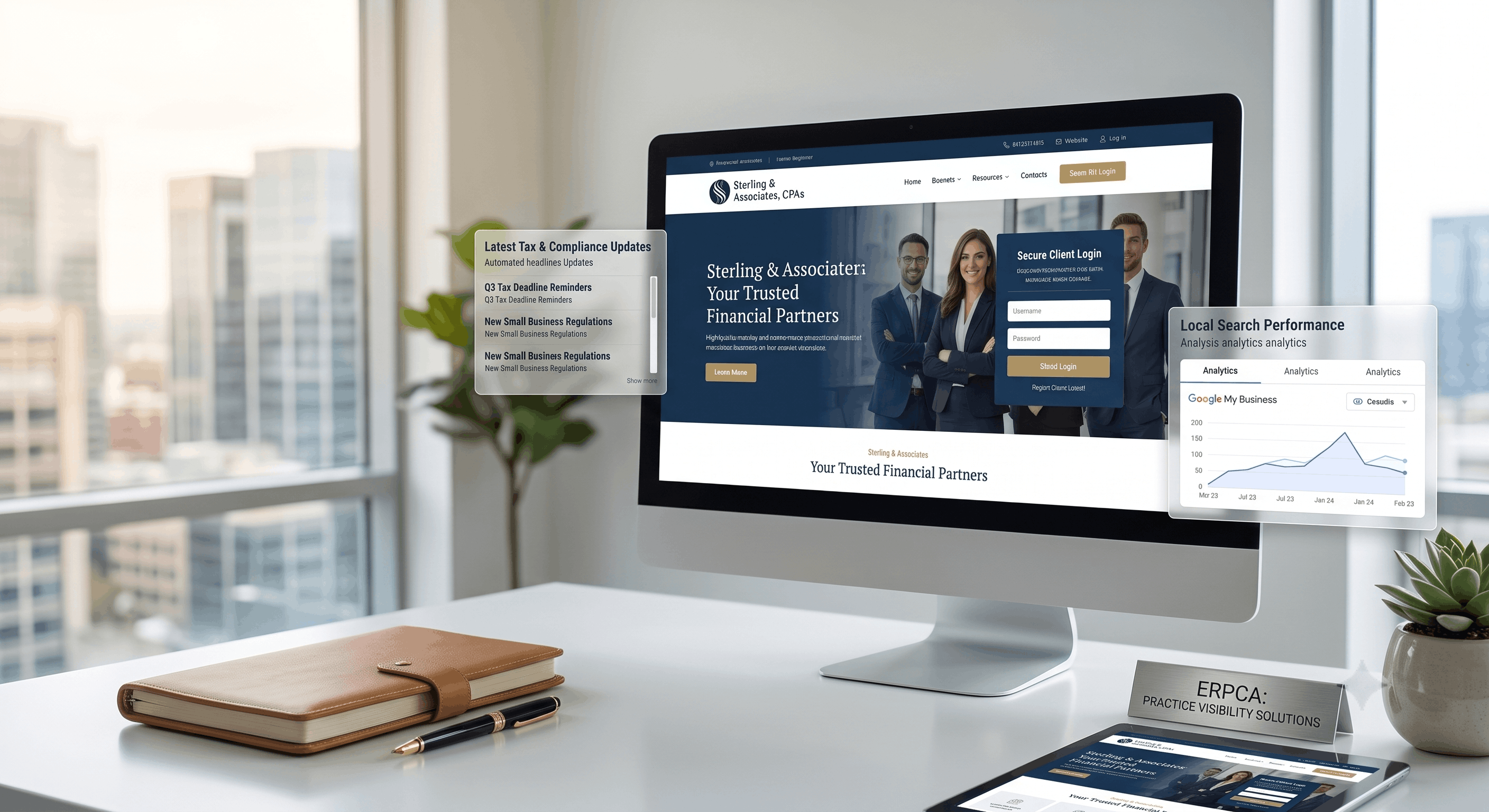 ERPCA Online Marketing: firm website and Client Marketing Suite